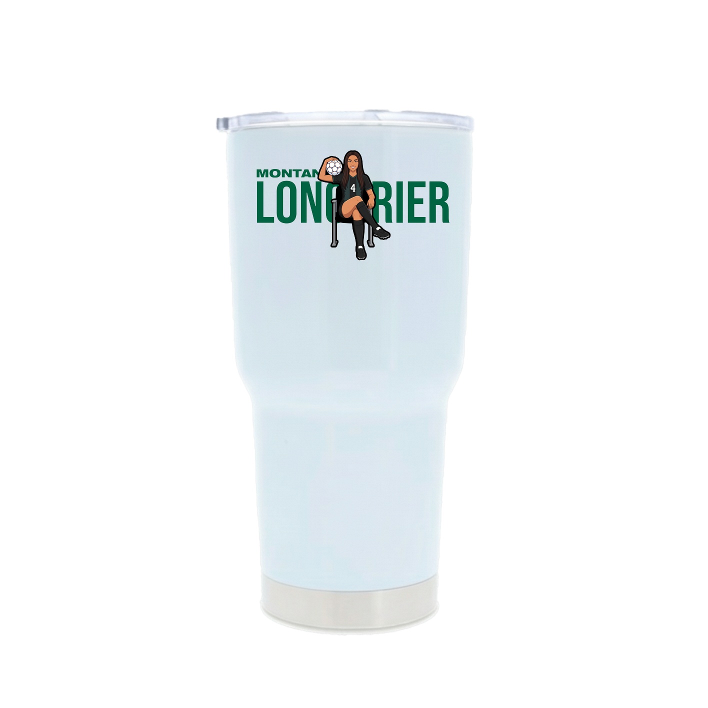 30oz Stainless Steel Tumbler — Player Name in White