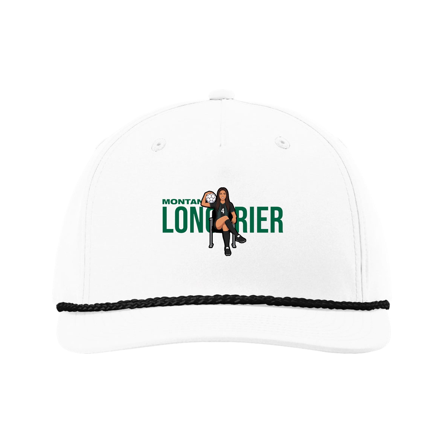 Five-Panel Classic Rope Cap — Player Name in White