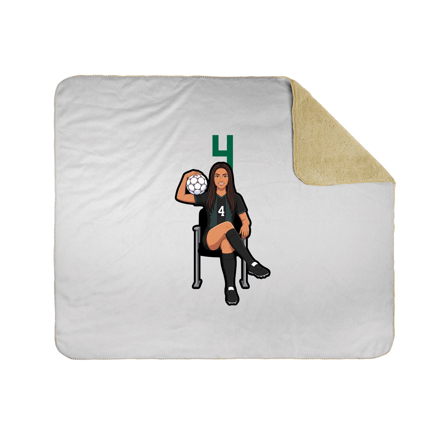 Throw Blanket — Number Top in White