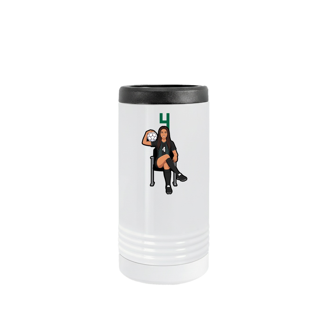 Slim Beverage Holder — Number Top in White