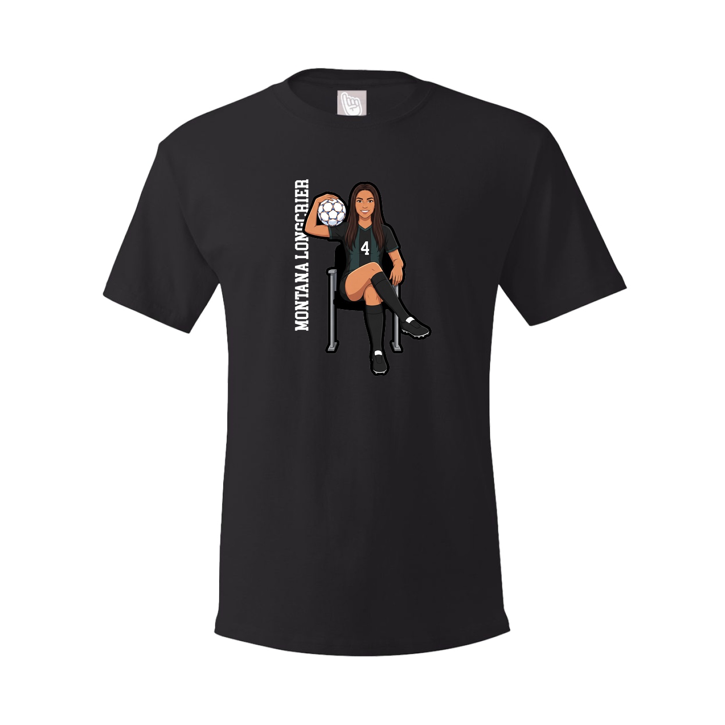 Tee — Name Vertical in Black