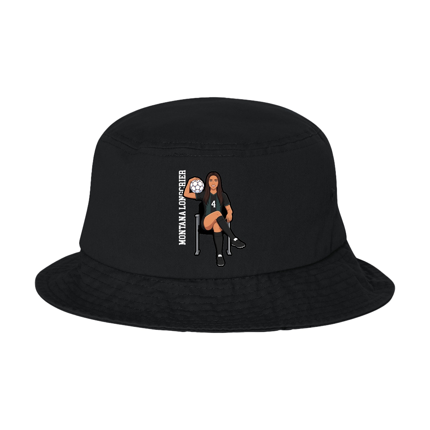 Bucket Cap — Name Vertical in Black