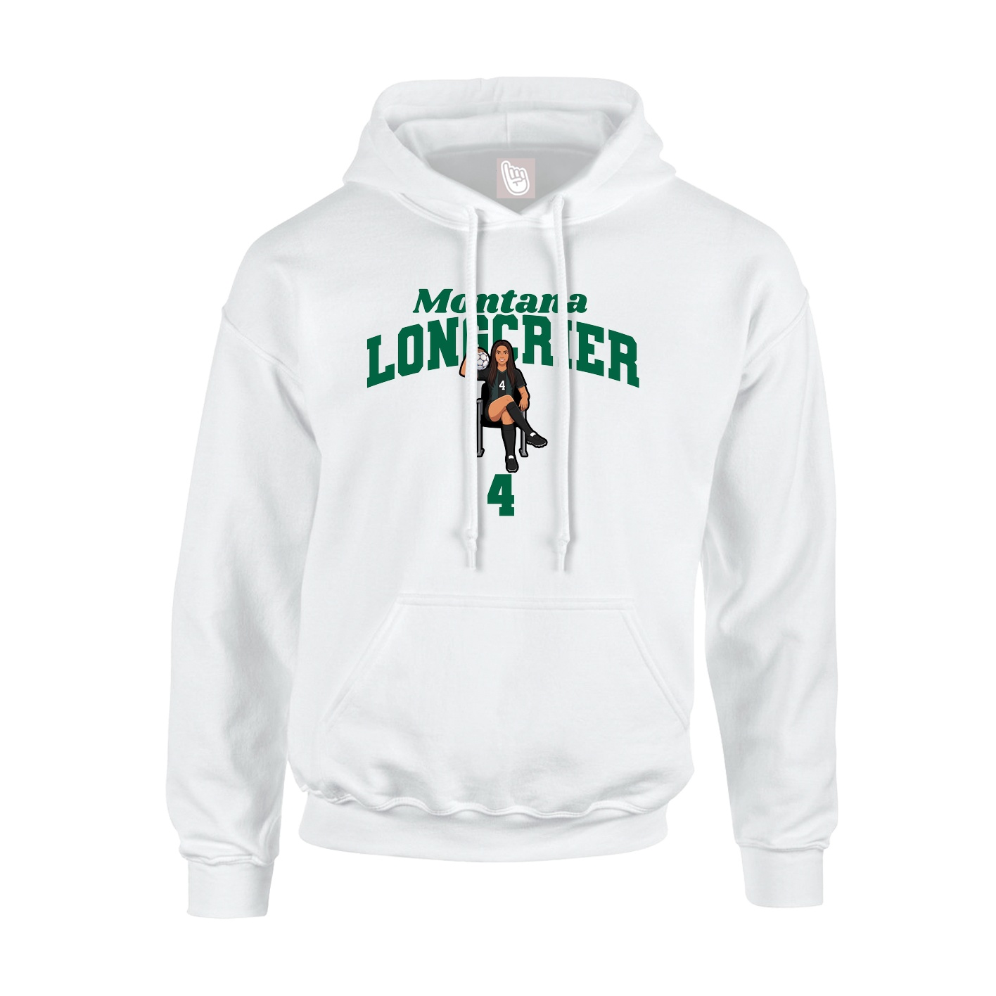 Hoodie — Signature Arch in White