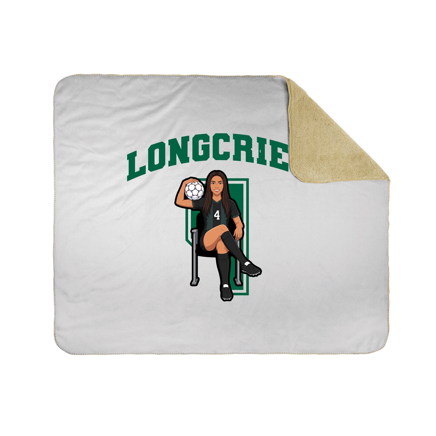 Throw Blanket — Number in White