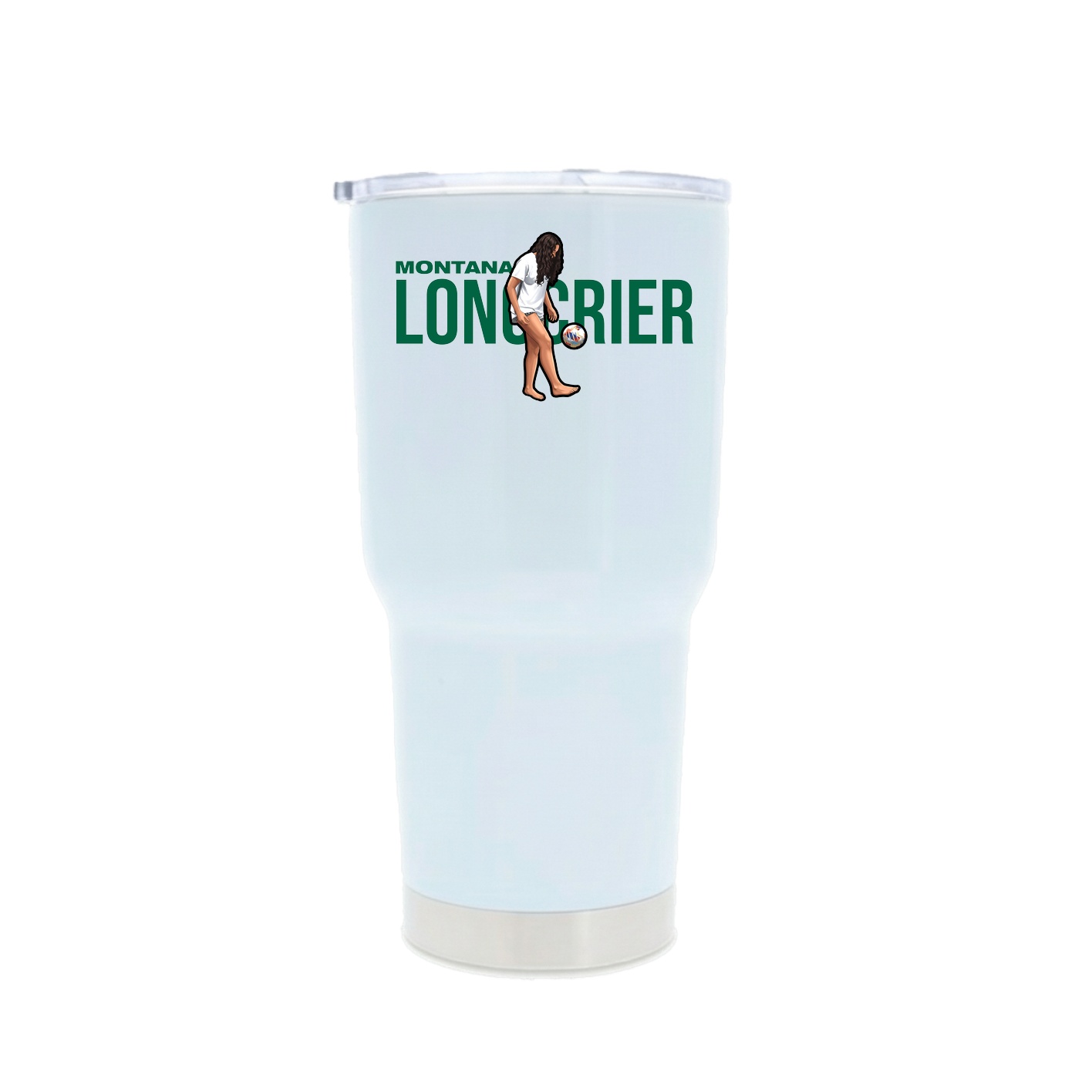 30oz Stainless Steel Tumbler — Player Name in White