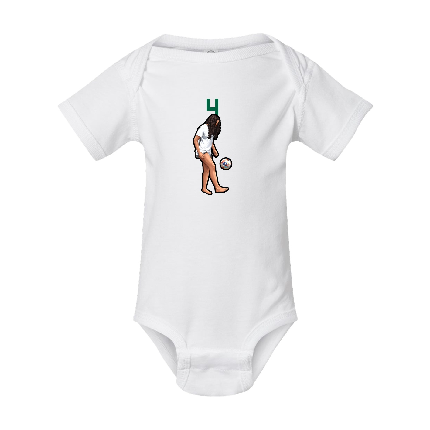 Baby Onesie — Number Top in White
