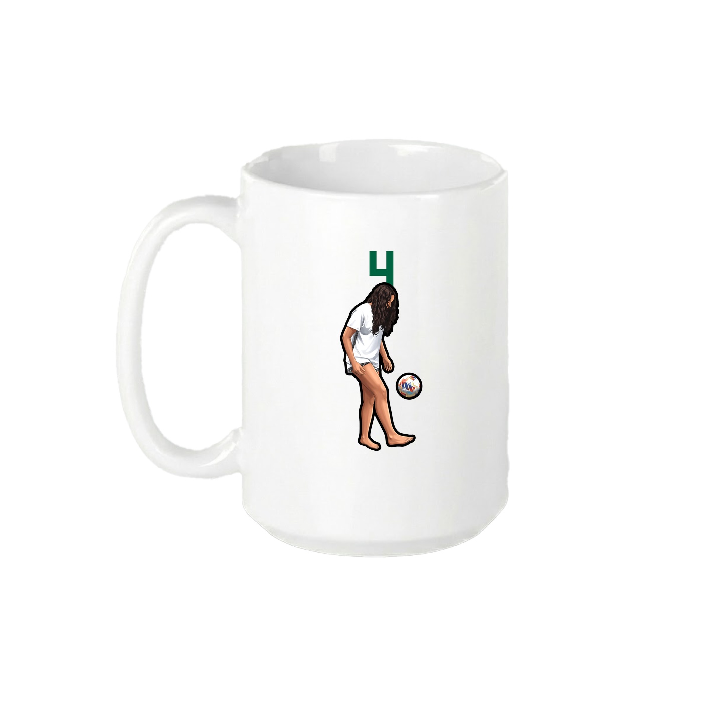 15oz Coffee Mug — Number Top in White