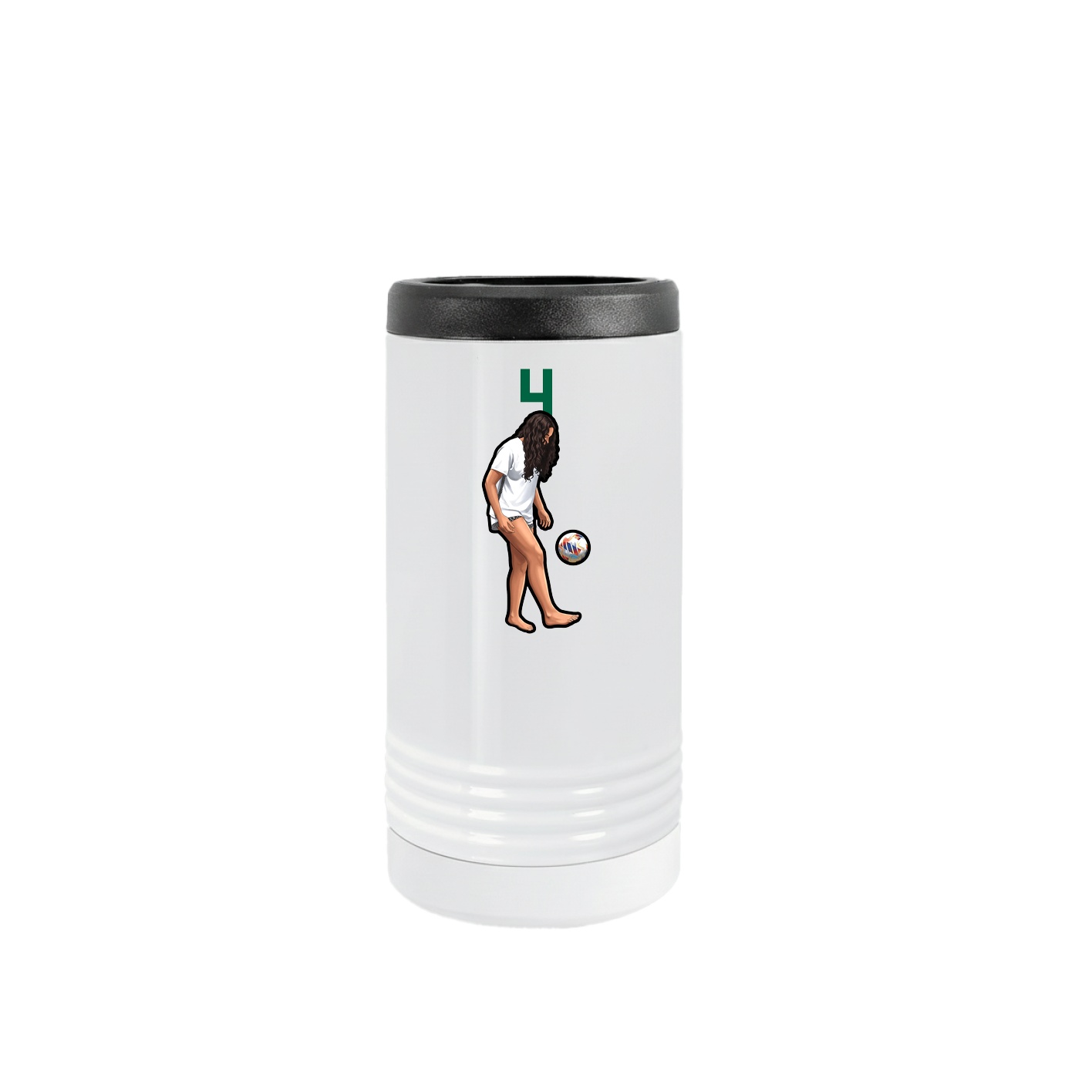 Slim Beverage Holder — Number Top in White