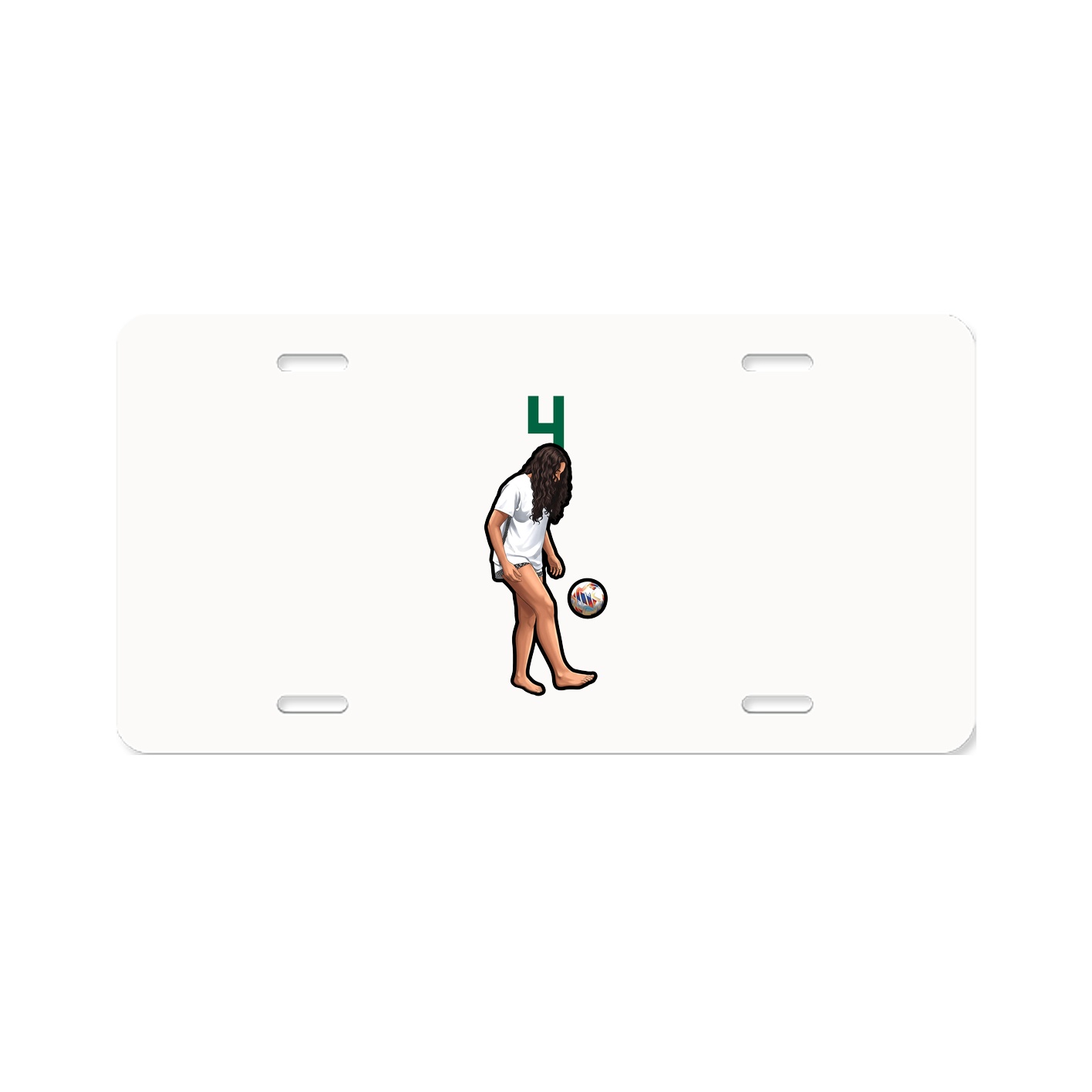 License Plate — Number Top in Classic