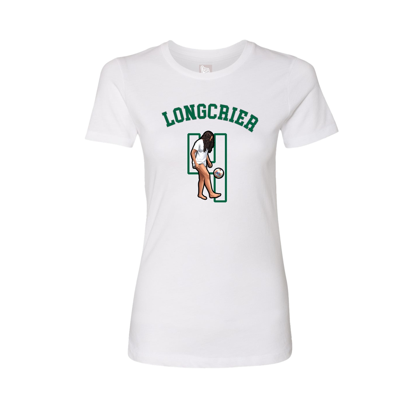 Fitted Women's Tee — Shirsey Arch in White