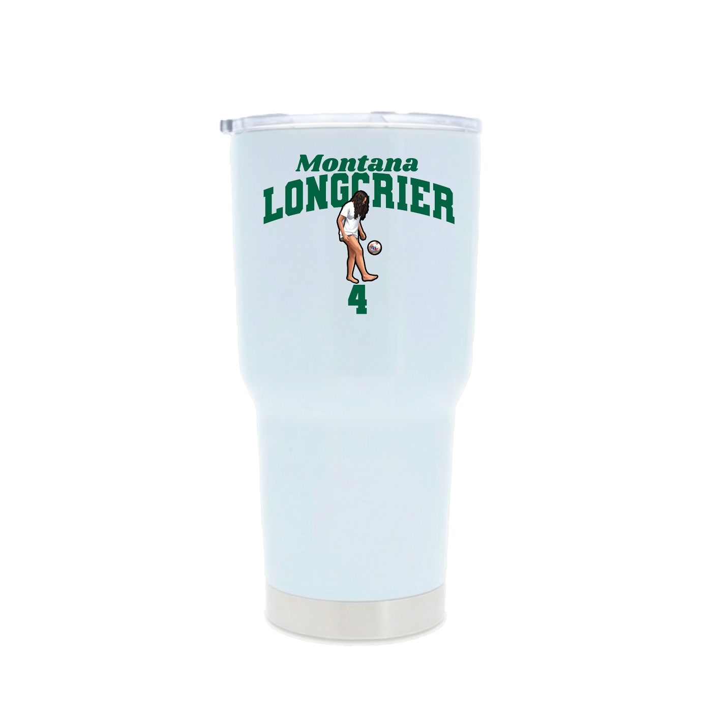 30oz Stainless Steel Tumbler — Signature Arch in White