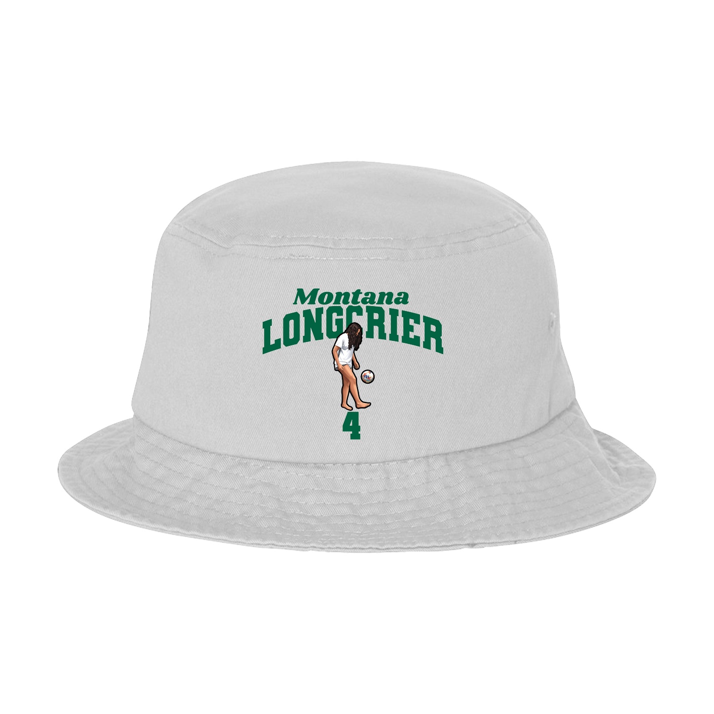 Bucket Cap — Signature Arch in White