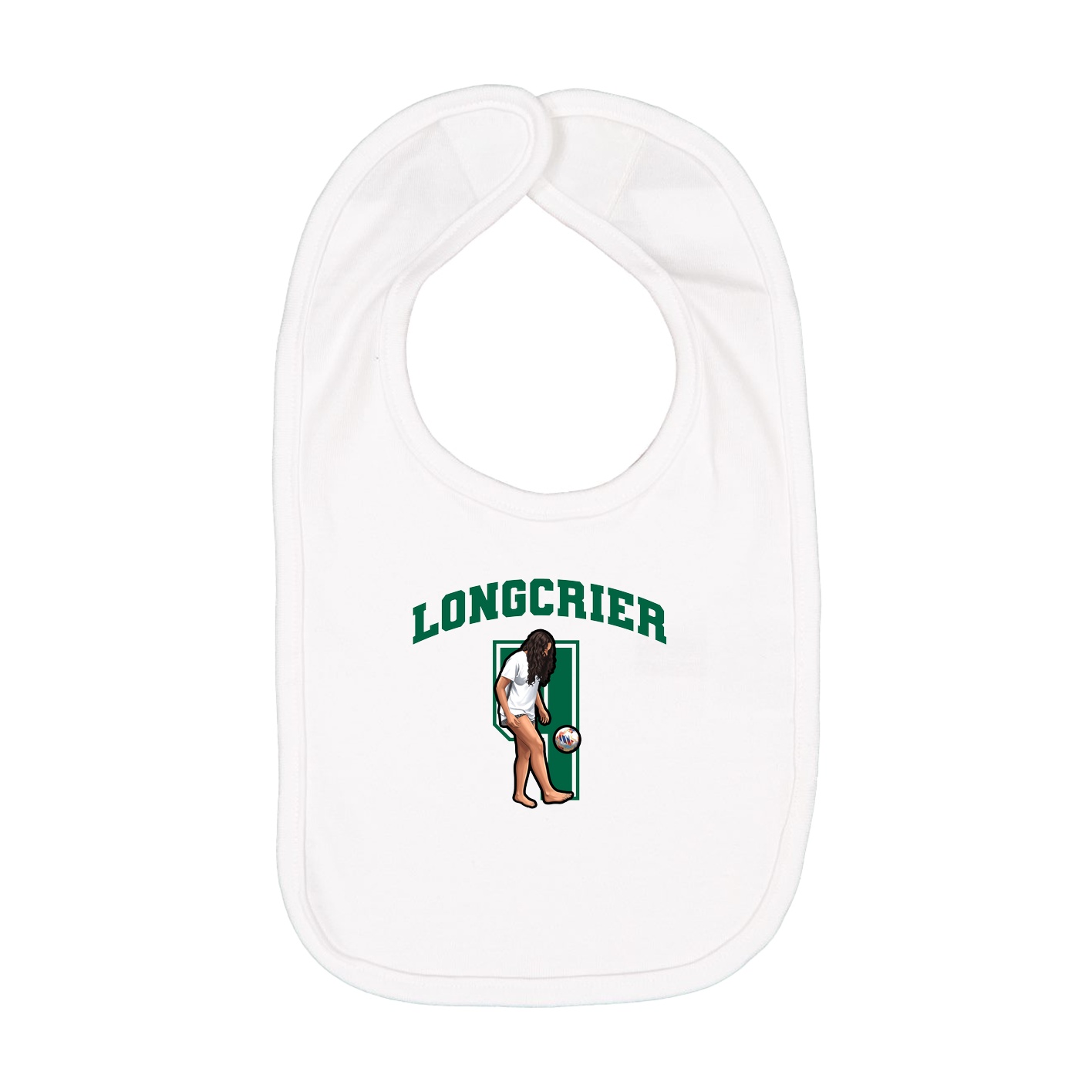 Infant Bib — Number in White