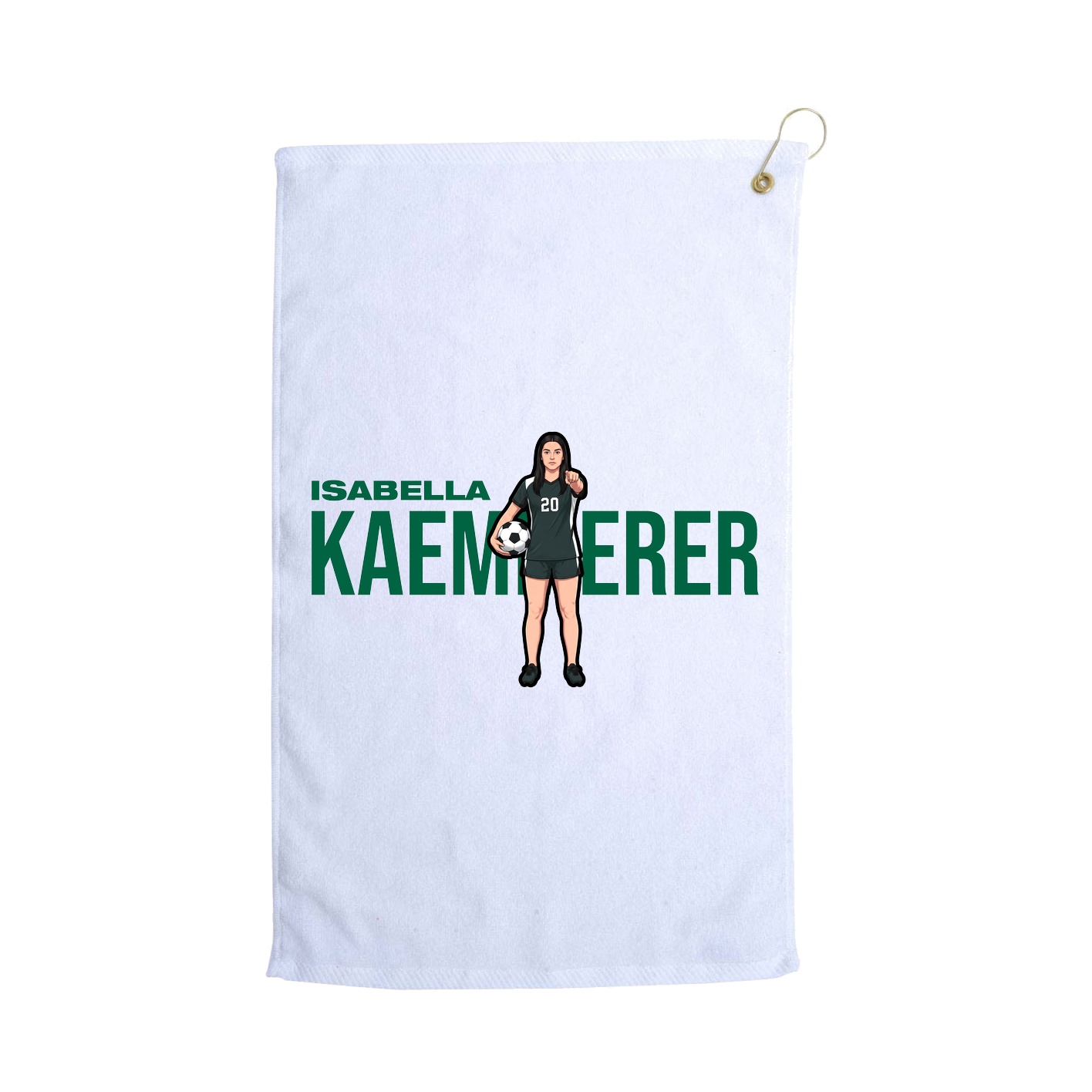 Golf Towel — Player Name in White