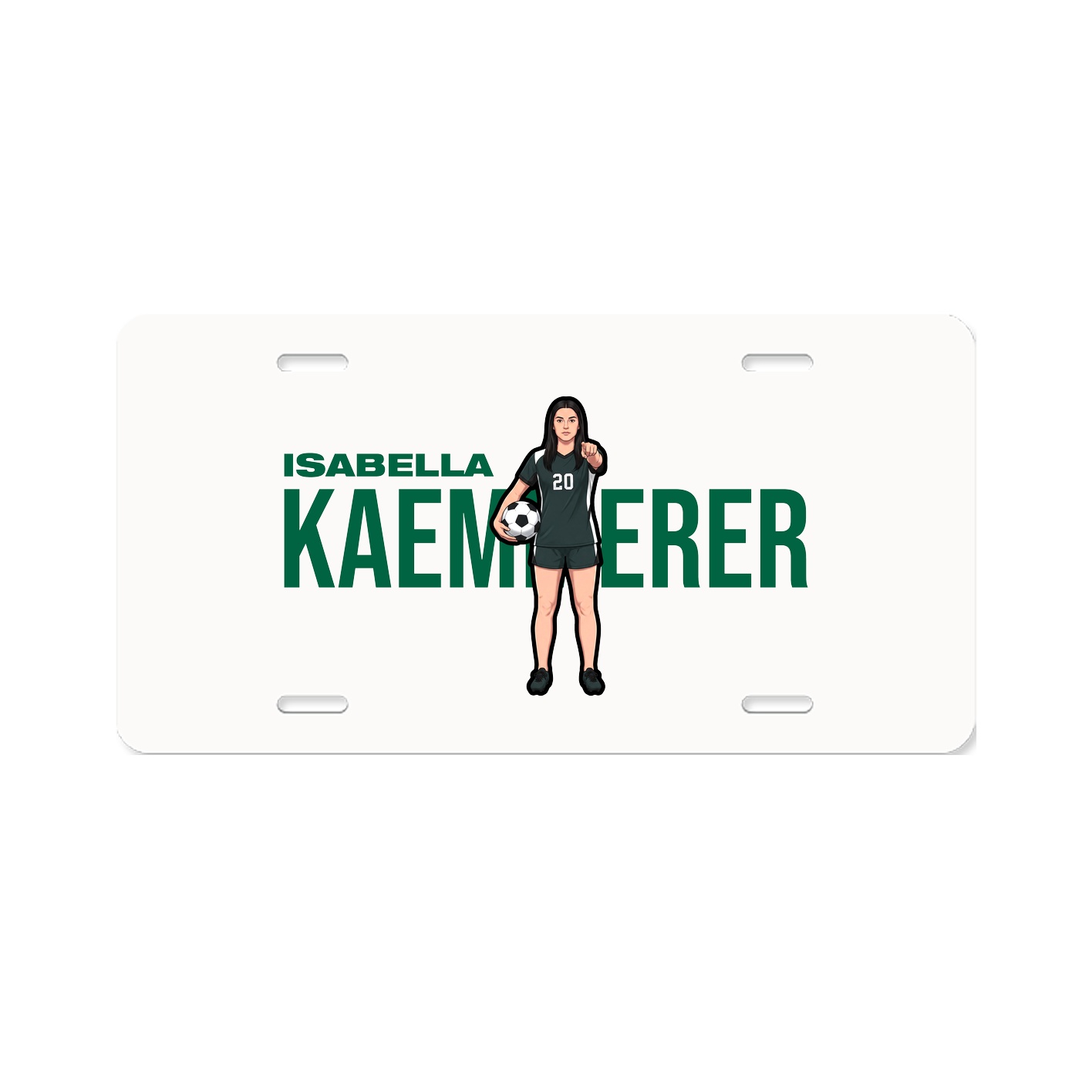 License Plate — Player Name in Classic
