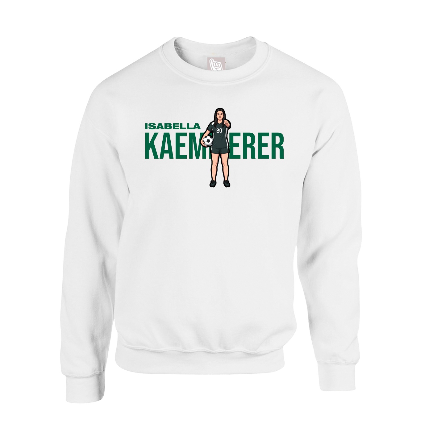 Fleece Crew — Player Name in White