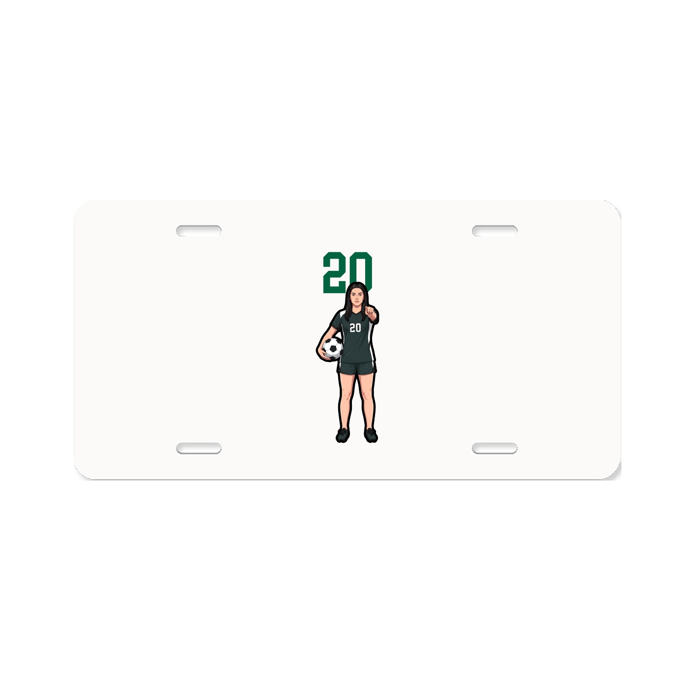License Plate — Number Top in Classic