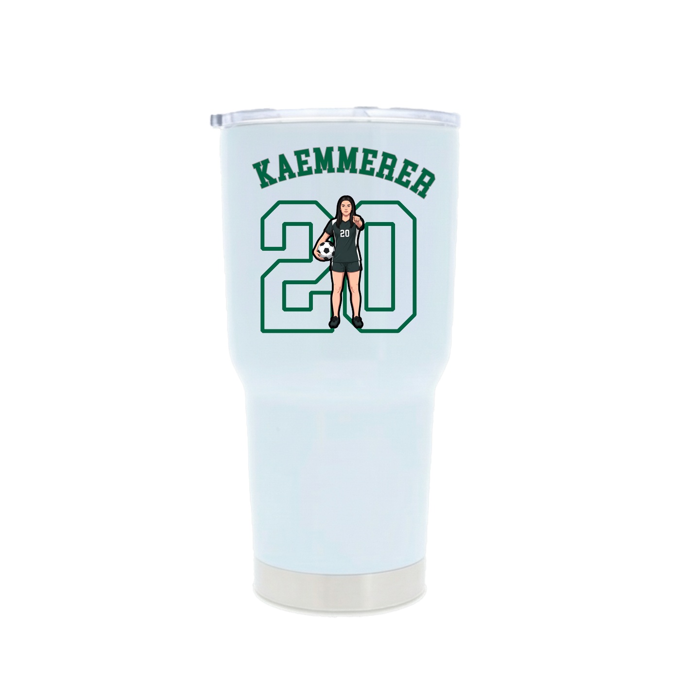 30oz Stainless Steel Tumbler — Shirsey Arch in White