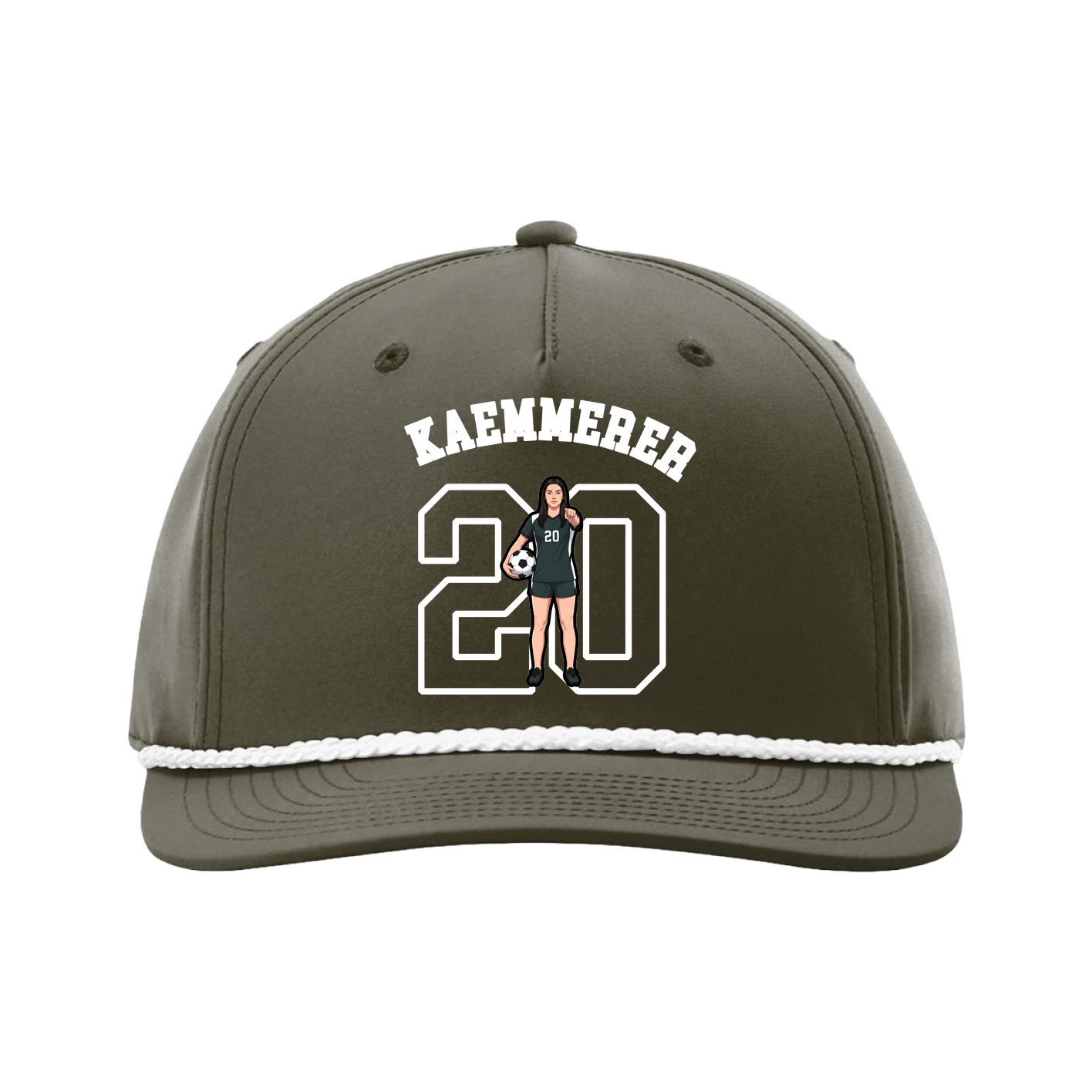 Five-Panel Classic Rope Cap — Shirsey Arch in Green