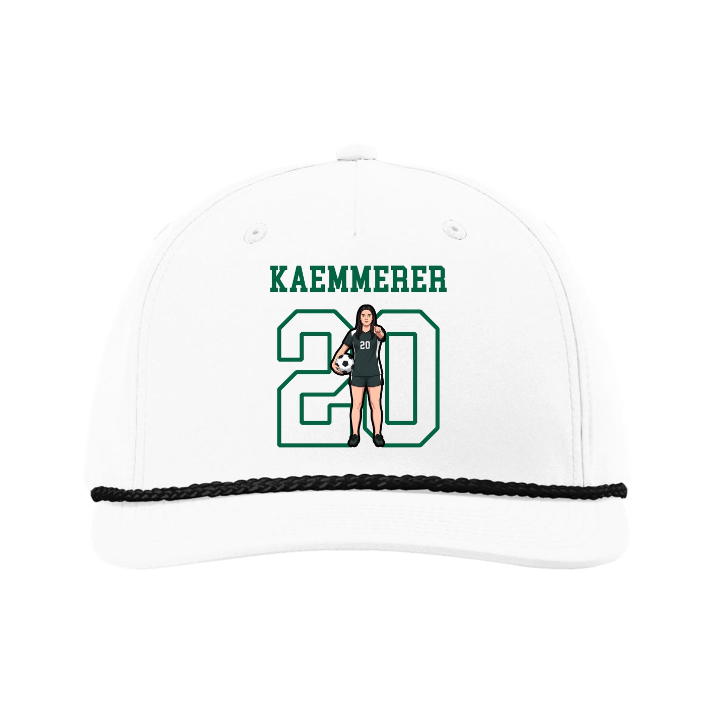 Five-Panel Classic Rope Cap — Shirsey in White
