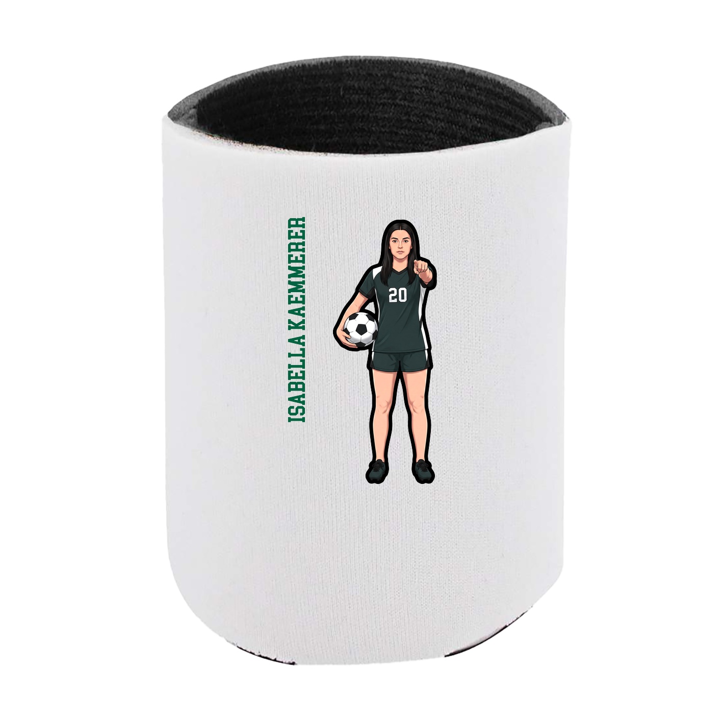 Can Holder — Name Vertical in White