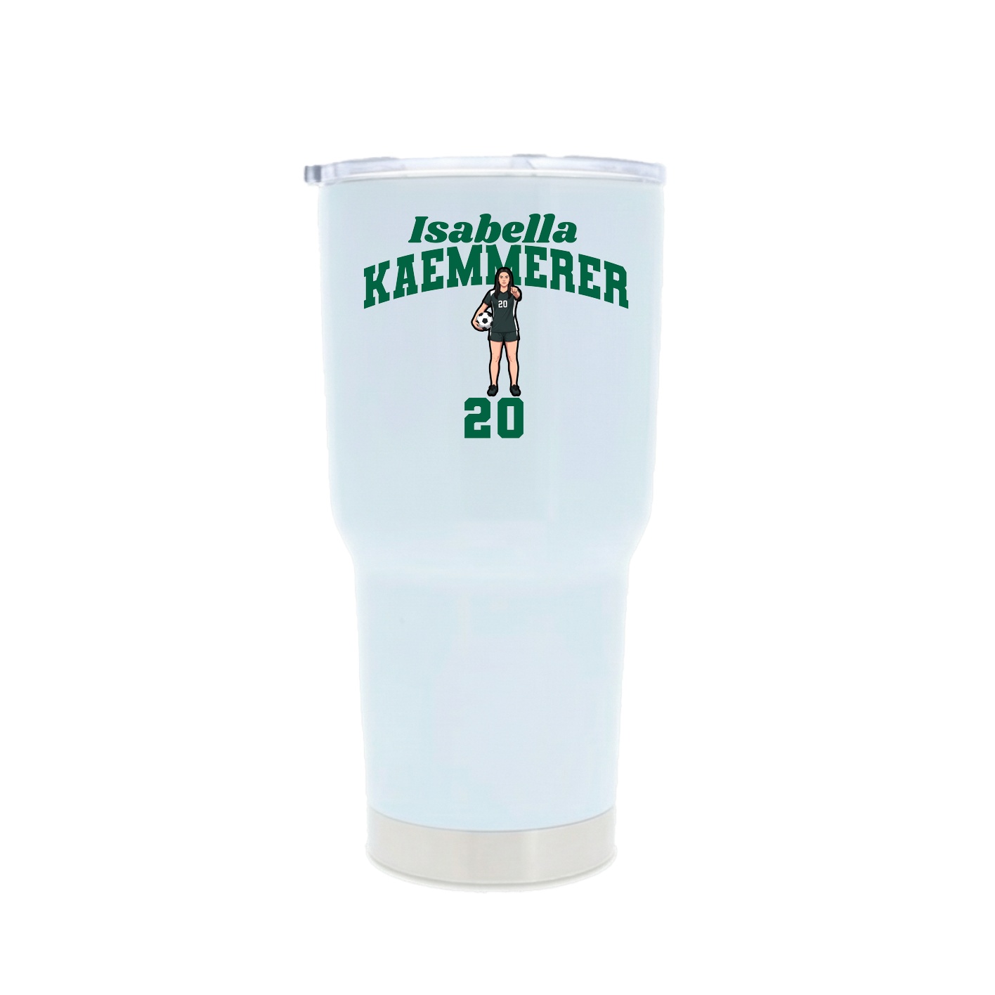 30oz Stainless Steel Tumbler — Signature Arch in White