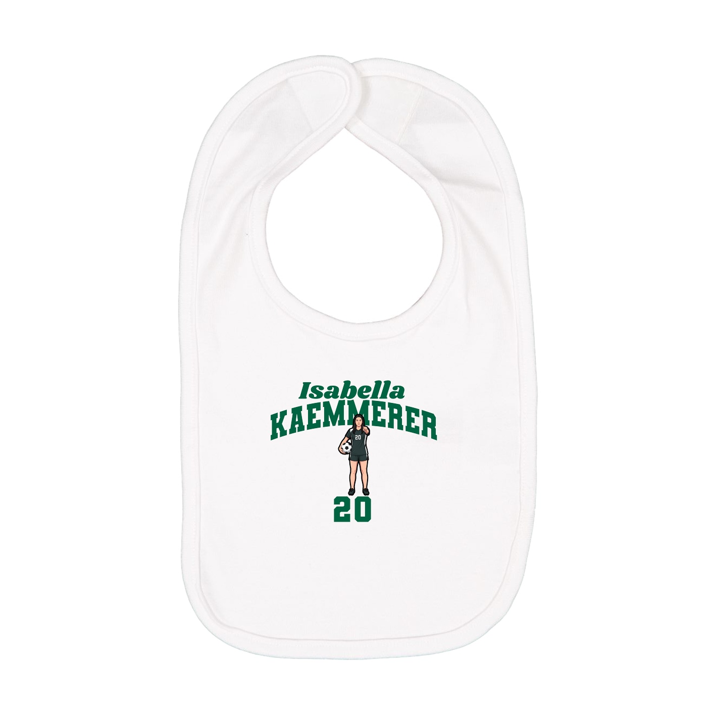 Infant Bib — Signature Arch in White