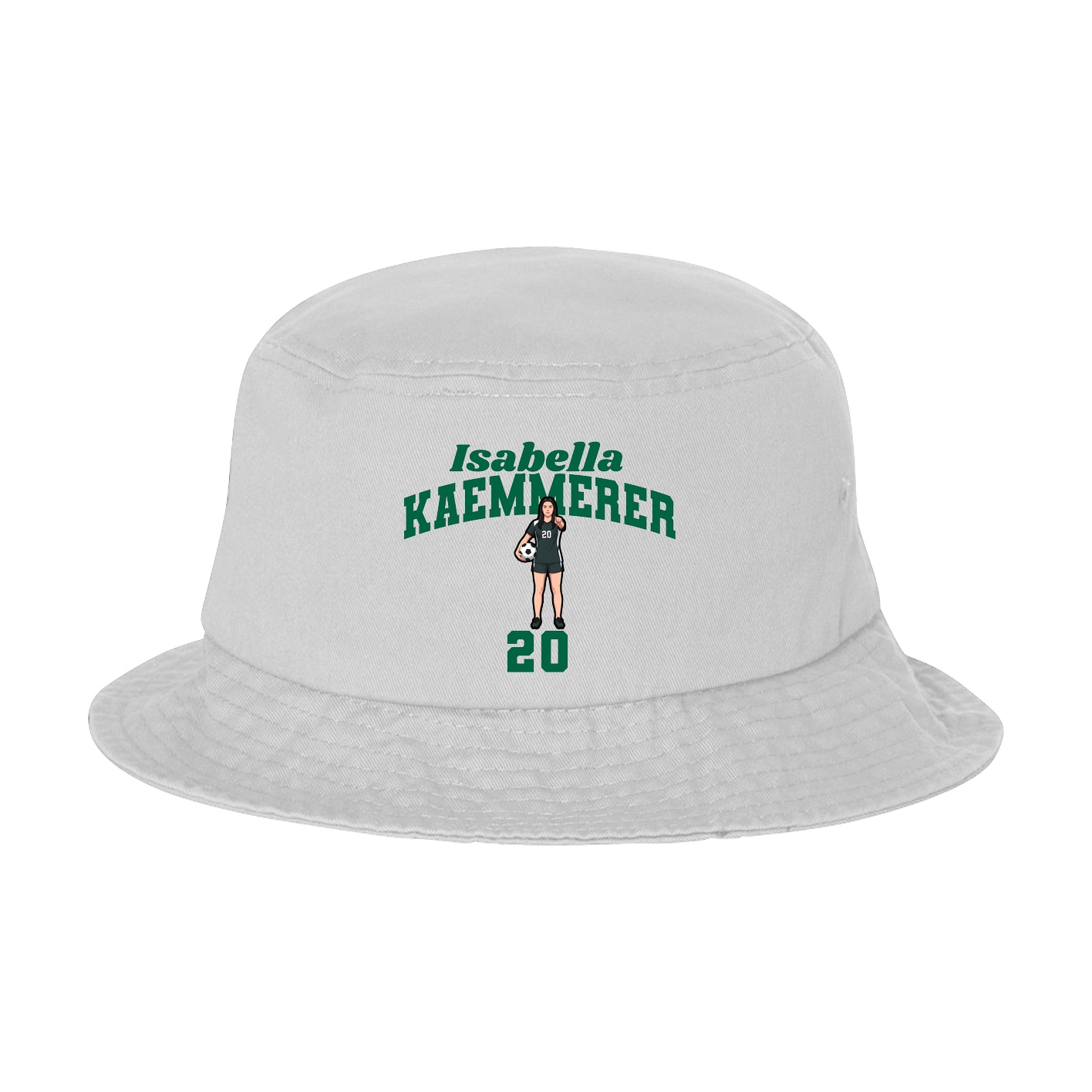 Bucket Cap — Signature Arch in White