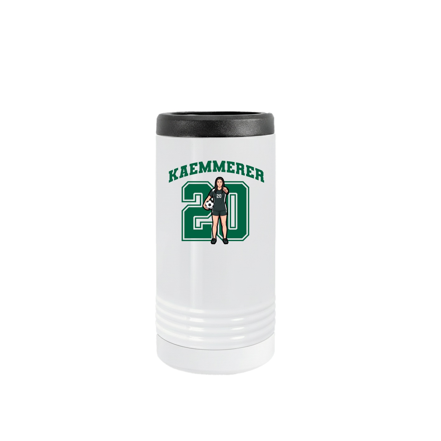 Slim Beverage Holder — Number in White