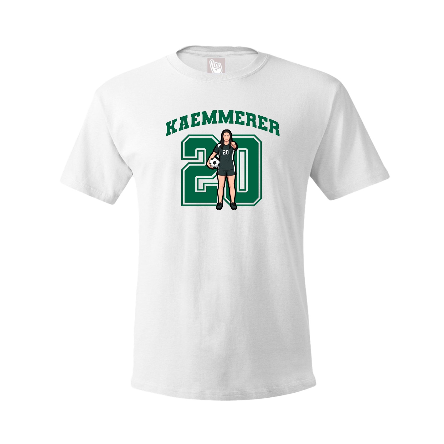 Youth Tee — Number in White