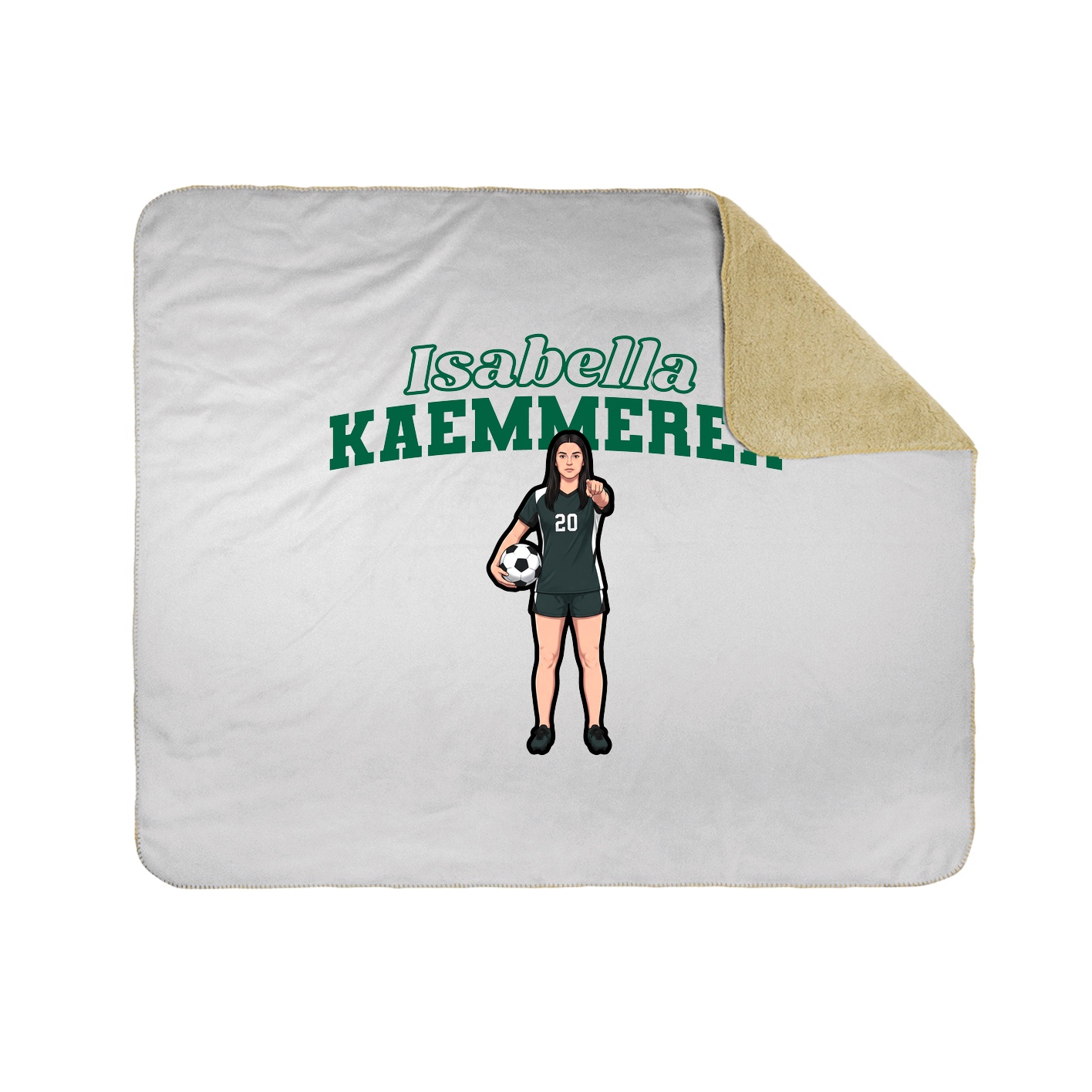 Throw Blanket — Name Arch in White