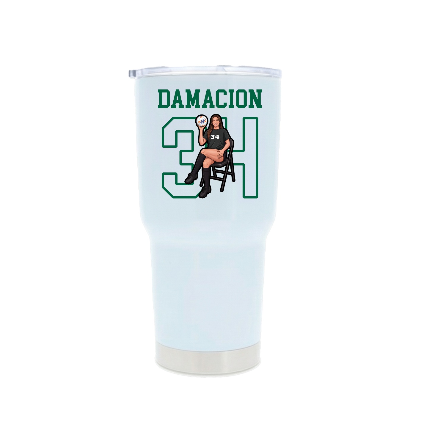 30oz Stainless Steel Tumbler — Shirsey in White