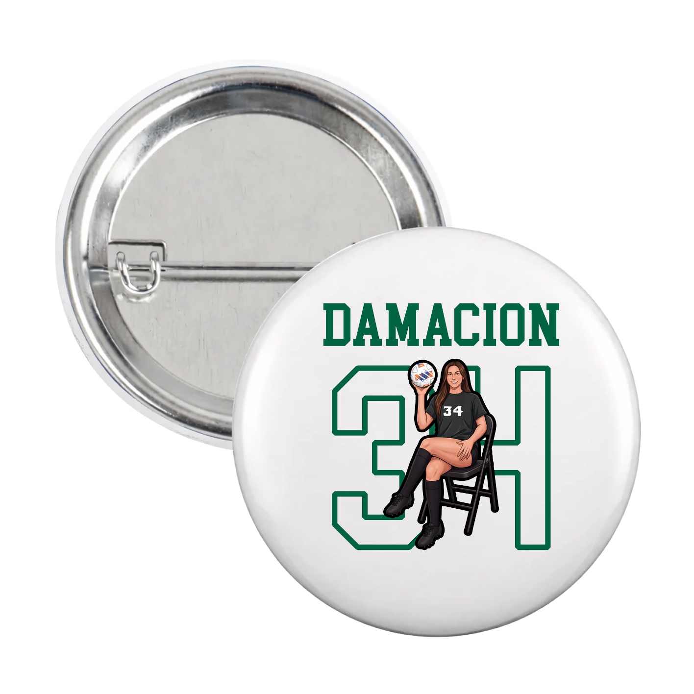 Game Day Button — Shirsey in White