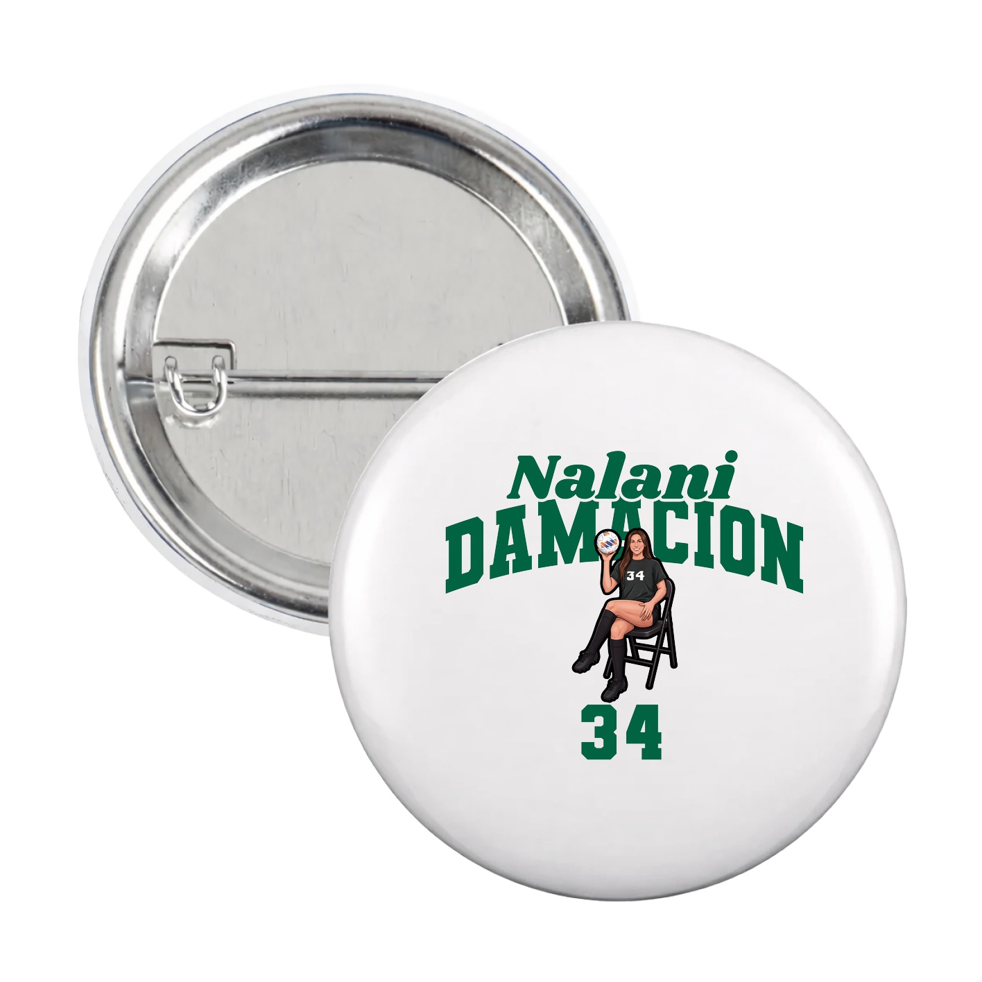 Game Day Button — Signature Arch in White