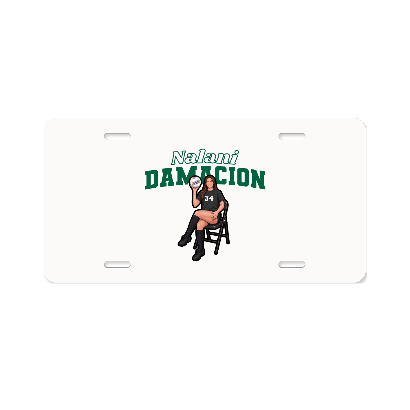 License Plate — Name Arch in Classic