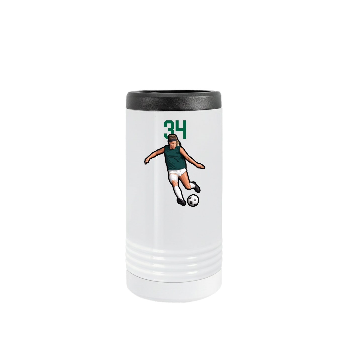 Slim Beverage Holder — Number Top in White