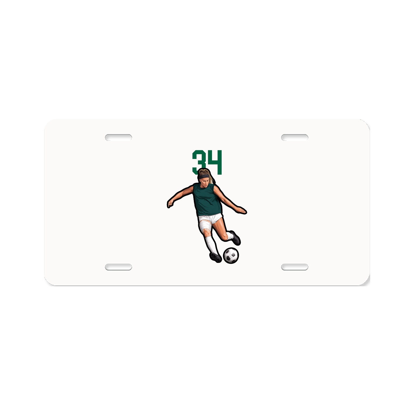 License Plate — Number Top in Classic