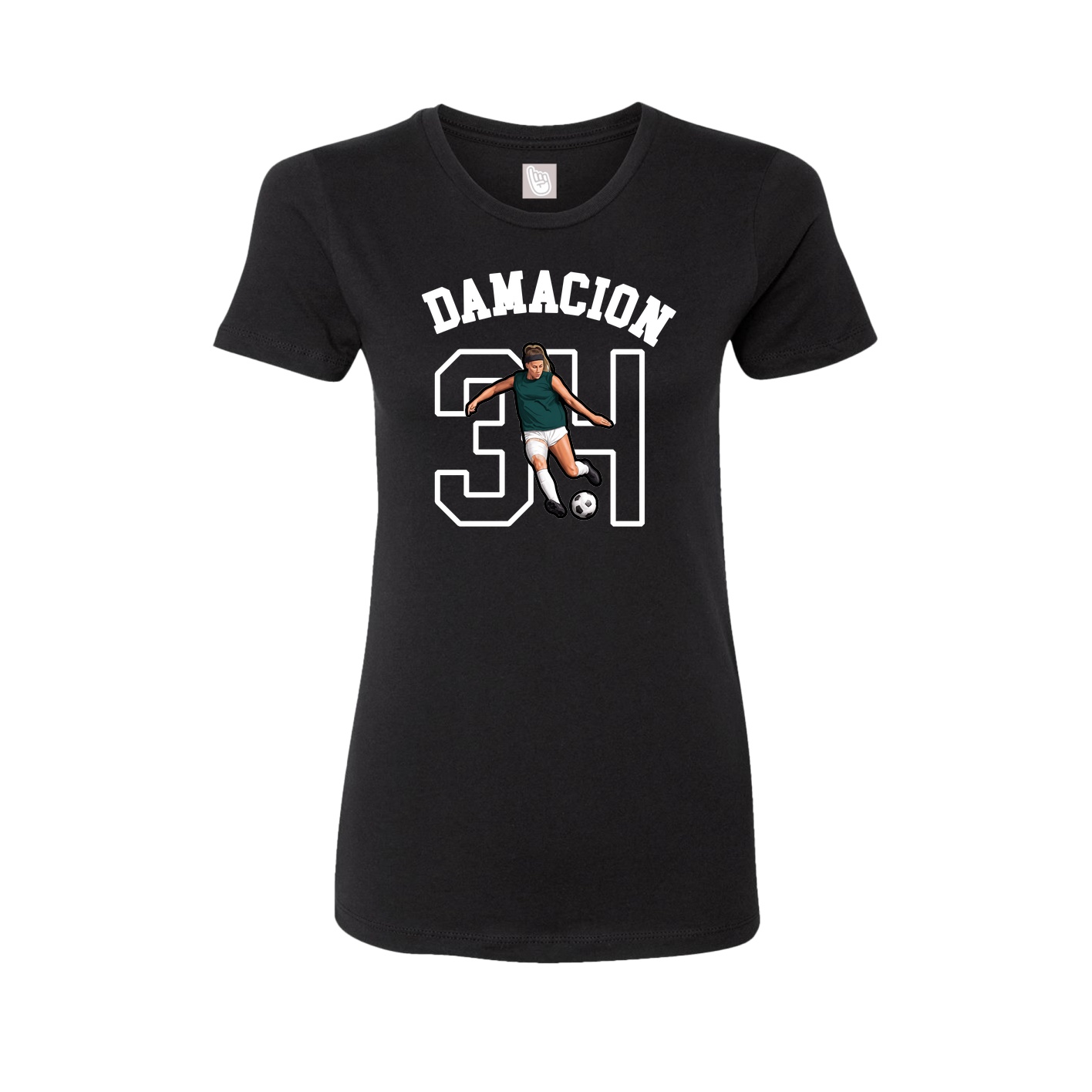 Fitted Women's Tee — Shirsey Arch in Black