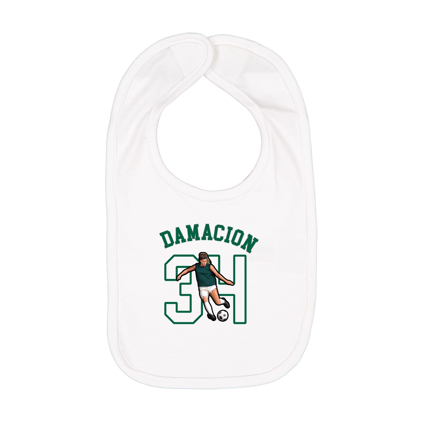 Infant Bib — Shirsey Arch in White