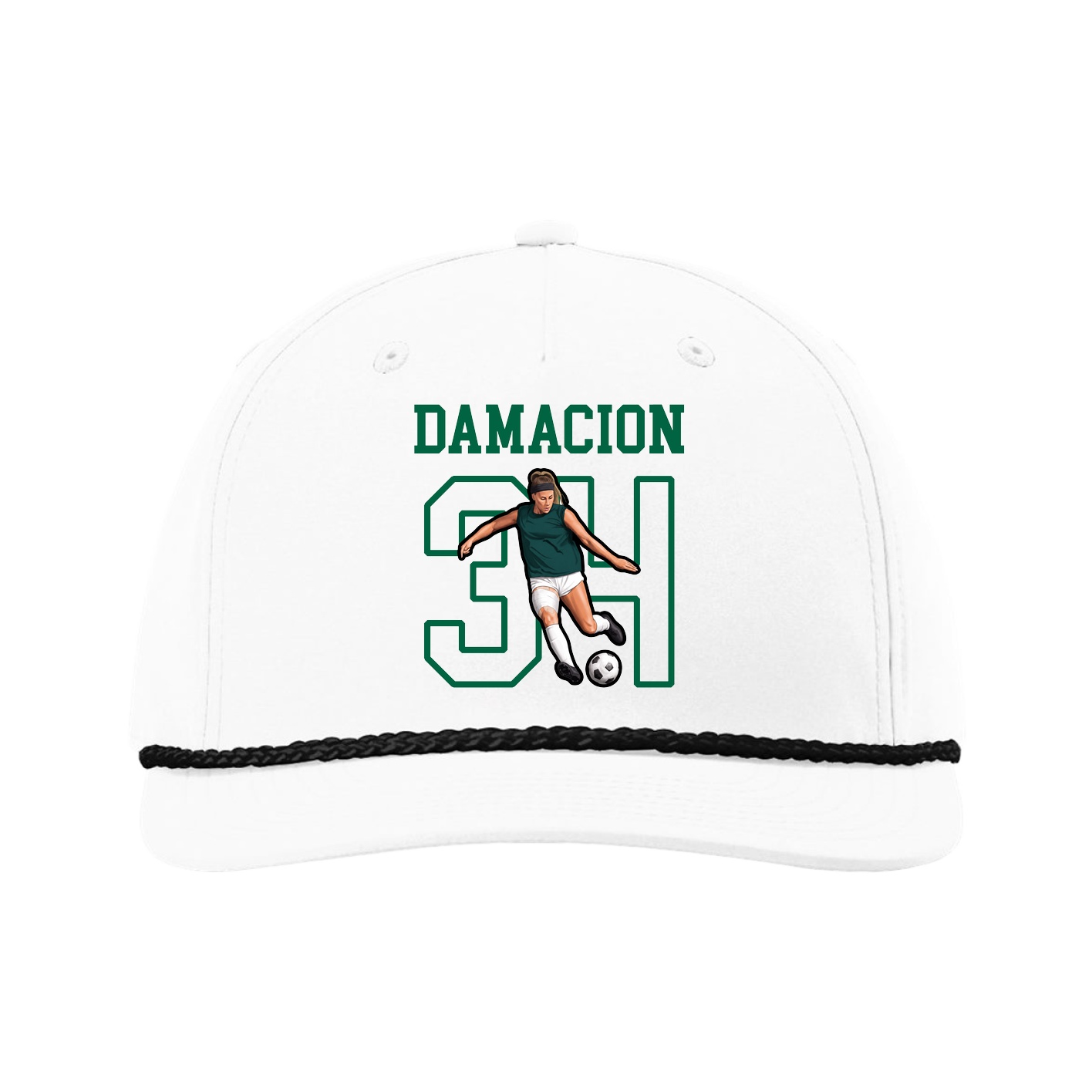 Five-Panel Classic Rope Cap — Shirsey in White