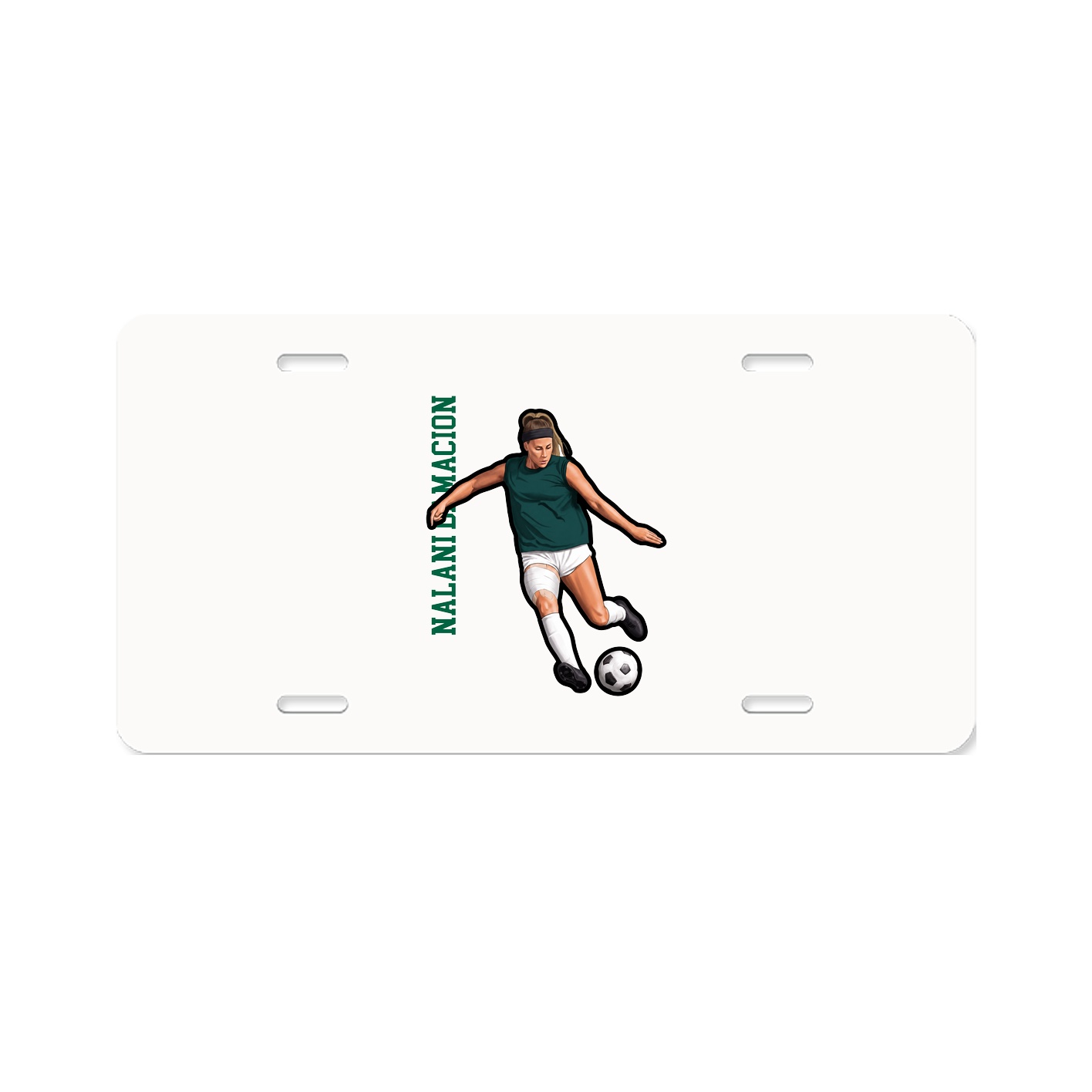 License Plate — Name Vertical in Classic