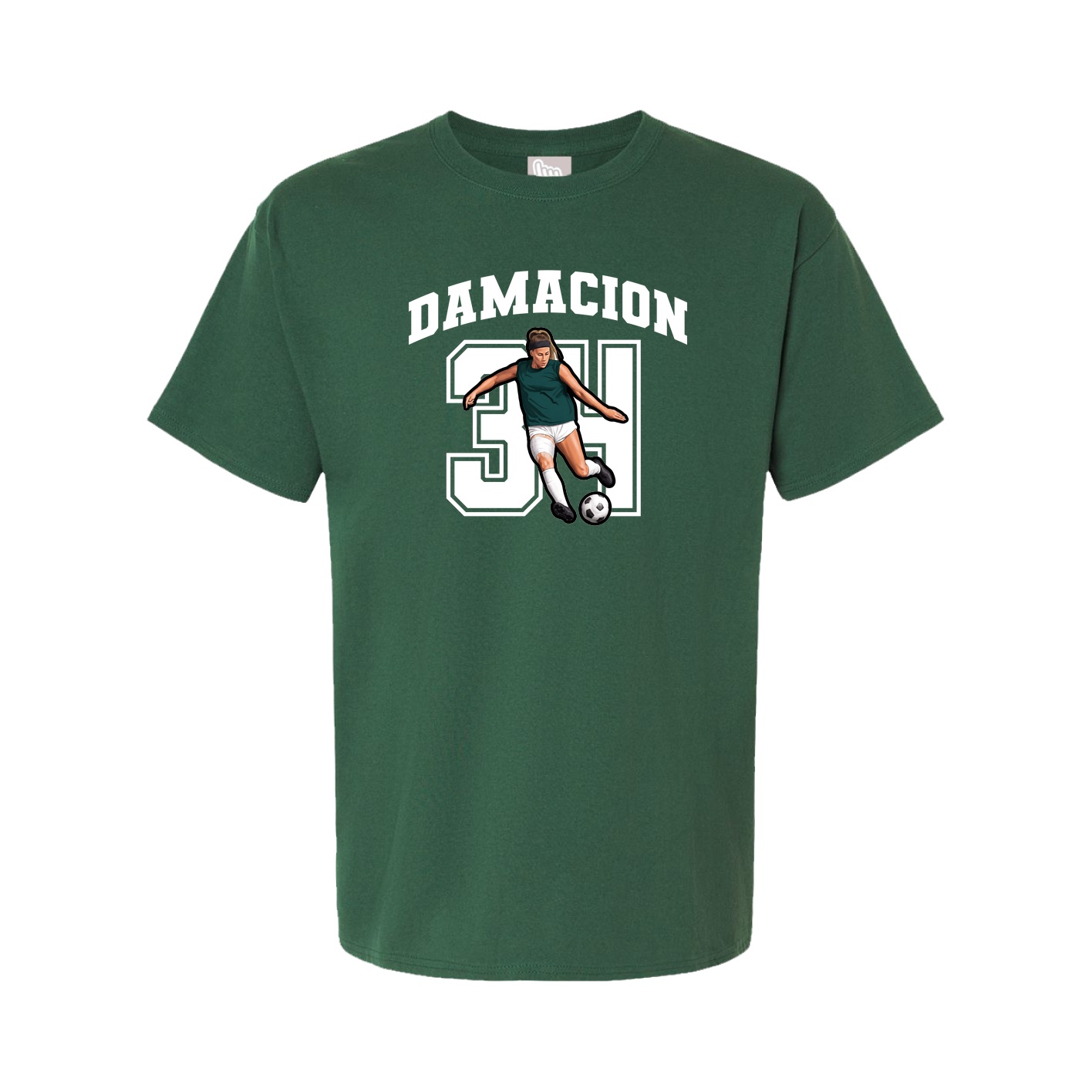 Youth Tee — Number in Green