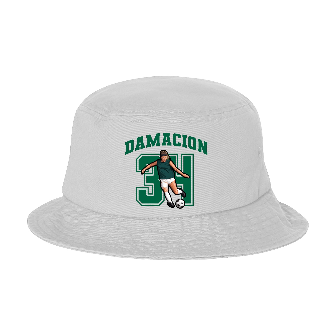 Bucket Cap — Number in White