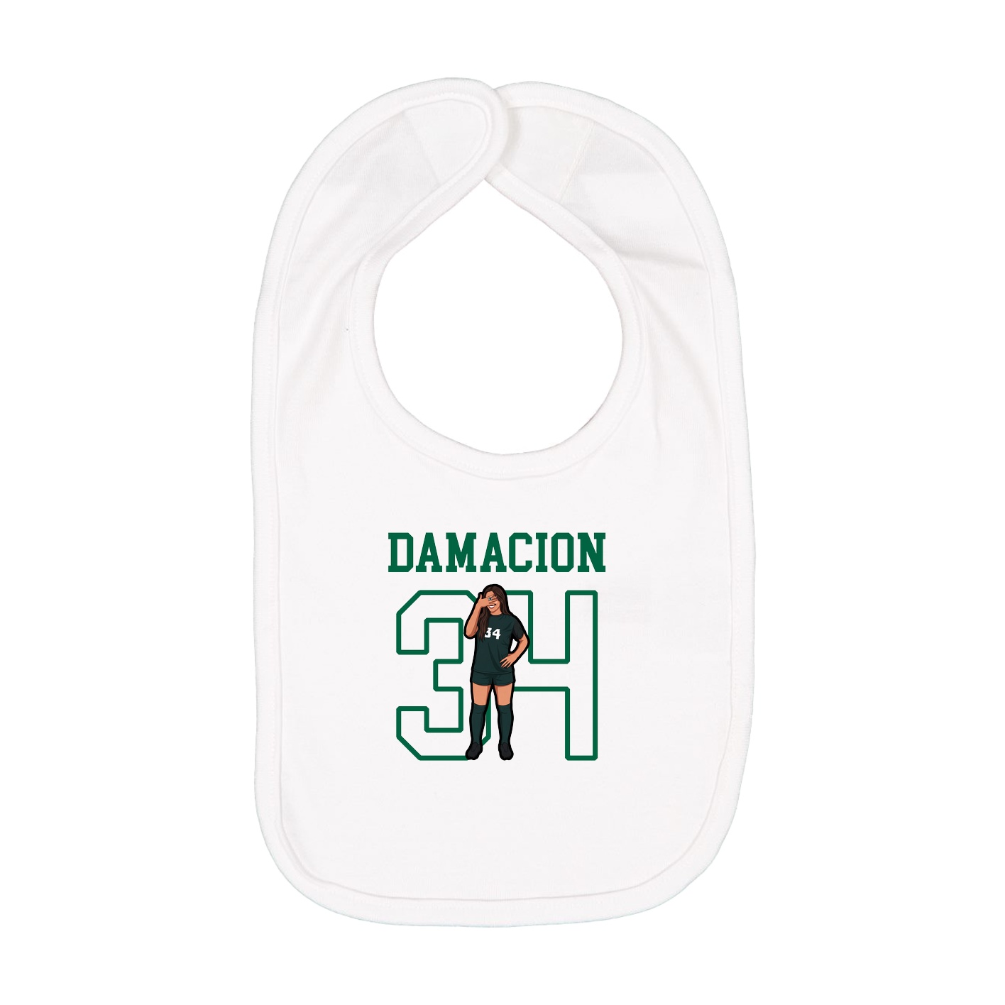 Infant Bib — Shirsey in White