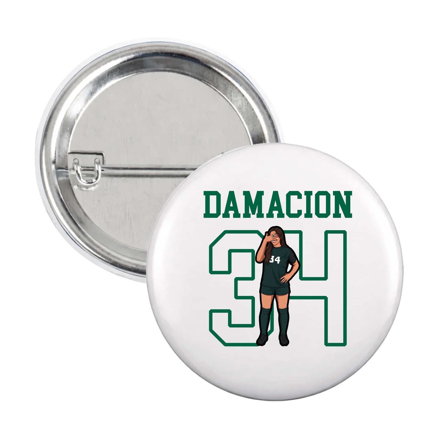 Game Day Button — Shirsey in White