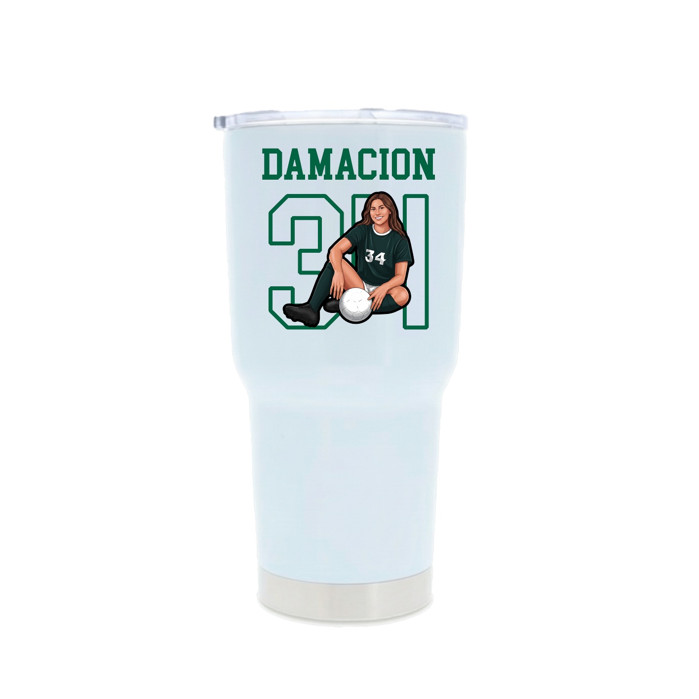 30oz Stainless Steel Tumbler — Shirsey in White