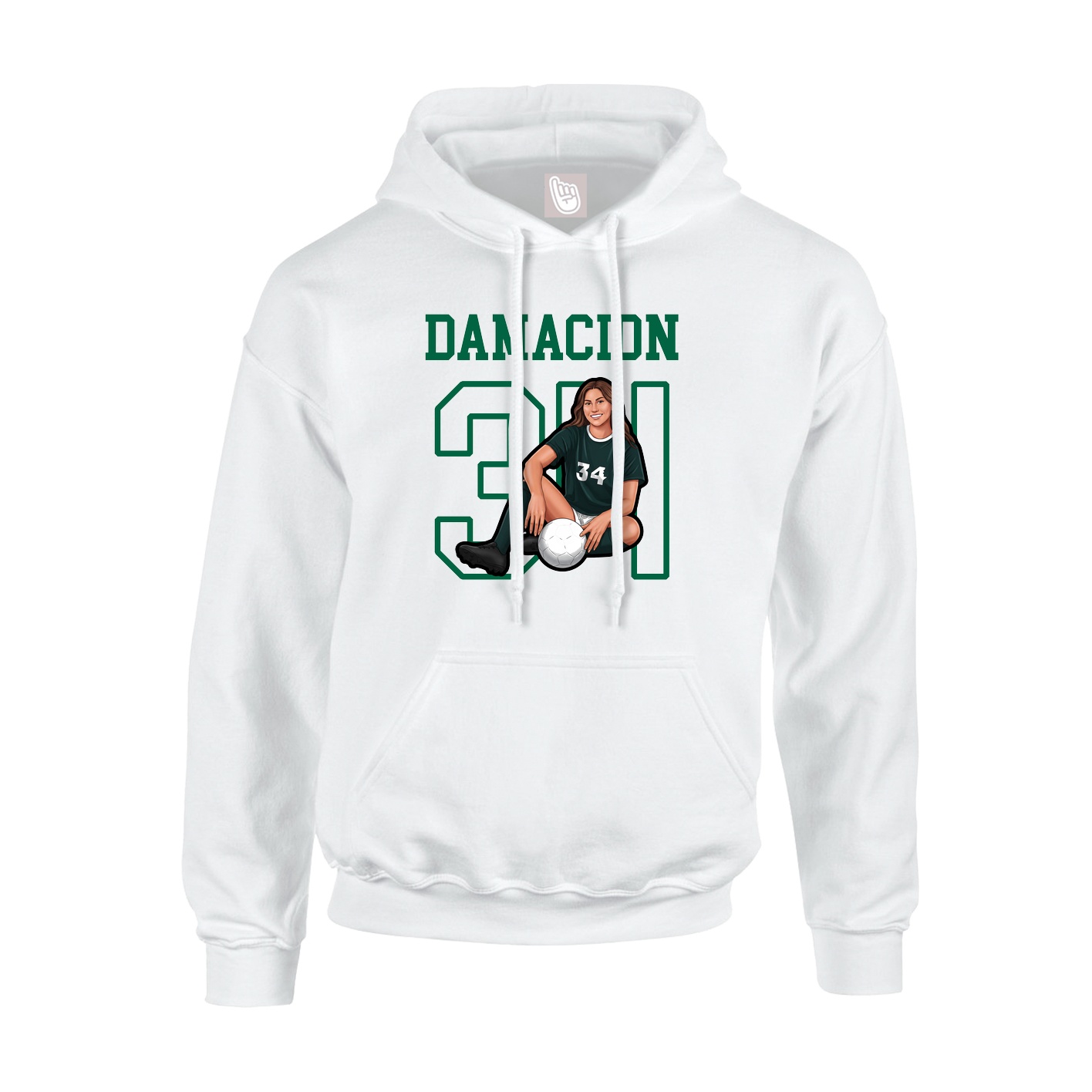 Hoodie — Shirsey in White