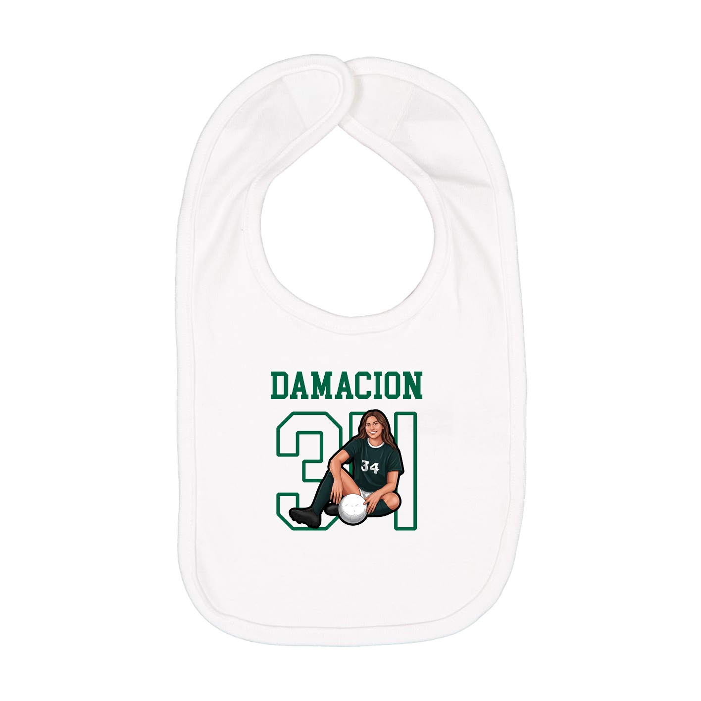 Infant Bib — Shirsey in White