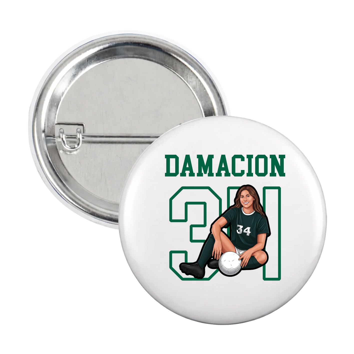 Game Day Button — Shirsey in White