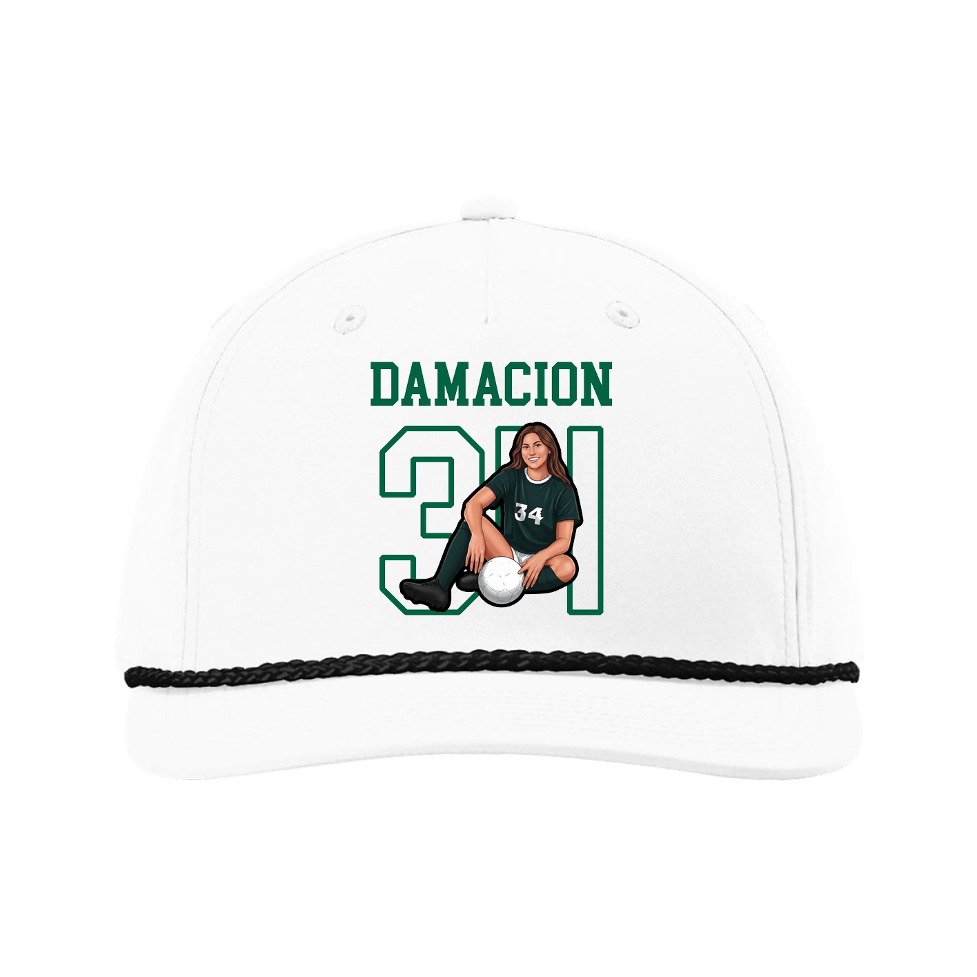 Five-Panel Classic Rope Cap — Shirsey in White